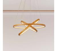 Searchlight Eternity Lámpara colgante LED, color dorado, bambú, Ø 50 cm EC:EPREL:1862683