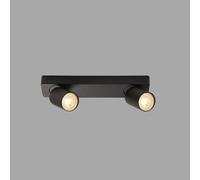 Searchlight Foco de techo Spotlight, negro, 2 luces, aluminio, GU10