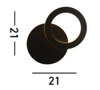 Searchlight Hyde Aplique LED para exterior, negro, Ø 21 cm, aluminio, indirecto EC:EPREL:2043370