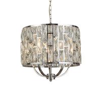 Searchlight Lámpara colgante Bijou, pantalla cristal, Ø 44 cm