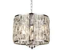 Searchlight Lámpara colgante Bijou, pantalla cristales, Ø 38cm