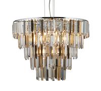 Searchlight Lámpara colgante Clarissa con cristales True