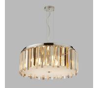 Searchlight Lámpara colgante Clarissa prismas cristal, Ø 60 cm True