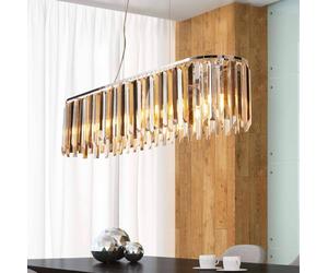 Searchlight Lámpara colgante Clarissa prismas cristal, 100 cm