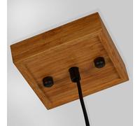 Searchlight Lámpara colgante cuadrada, 30 cm de altura, bambú, E27