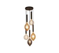 Searchlight Lámpara colgante Elegance 5 luces, negro