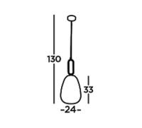 Searchlight Lámpara colgante Elixir, níquel/claro, cristal, Ø 24 cm, E27