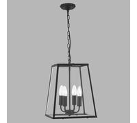 Searchlight Lámpara colgante Lantern, negro, 4 luces