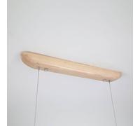 Searchlight Lámpara colgante LED Kenzie, longitud 60 cm, marrón claro, madera, CCT EC:EPREL:2377334
