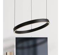 Searchlight Lámpara colgante LED Layla, negra, Ø 44 cm CCT, altura regulable