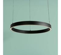 Searchlight Lámpara colgante LED Layla, negra, Ø 64 cm CCT, altura regulable