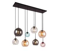 Searchlight Lámpara colgante Mardi Gras II, 8 luces, lineal