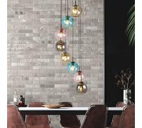 Searchlight Lámpara colgante Mardi Gras II, 8 luces, redonda