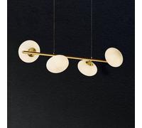 Searchlight Lámpara colgante Pebble 4 luces, latón