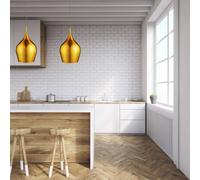 Searchlight Lámpara colgante reluciente de oro Vibrant