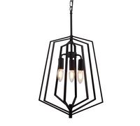 Searchlight Lámpara colgante Slinky, 3 luces, negro, Ø 35 cm