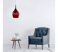 Searchlight Lámpara colgante Vibrant Ø 12cm, rojo