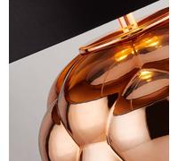 Searchlight Lámpara de mesa Fizz, negro/cobre, cristal, 30 cm altura, E27