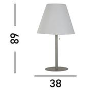 Searchlight Lámpara de mesa LED solar Venice I, IP44, blanco/plateado