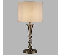 Searchlight Lámpara de mesa Oscar con pantalla en look lino