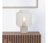 Searchlight Lámpara de mesa X Vessel, blanco / transparente, hormigón, vidrio