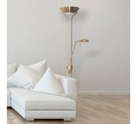 Searchlight Lámpara de pie atenuable Jerik, latón envejecido