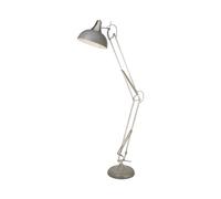 Searchlight Lámpara de pie Goliath, gris, metal, E27, 170 cm, regulable