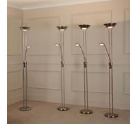 Searchlight Lámpara de pie LED Mother & Child, plata, lámpara de lectura, atenuable EC:EPREL:931651