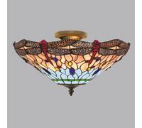 Searchlight Lámpara de techo Libélula de estilo Tiffany