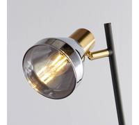 Searchlight Lámpara mesa Classy pantallas de vidrio gris humo