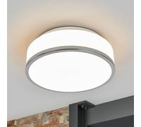 Searchlight Plafón empotrable IP44, Ø 28cm, cromo