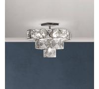 Searchlight Plafón Glacier, pantalla acrílica transparente