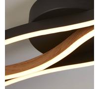 Searchlight Plafón LED Bloom Swirl negro/madera