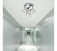 Searchlight Plafón LED Bubbles, IP44, 3 luces True