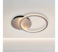 Searchlight Plafón LED Specs, color crema, longitud 45 cm, hierro/acrílico