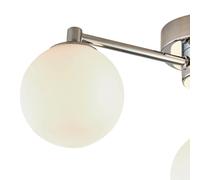 Searchlight Plafón Tiberius, cromo/esmerilado, cristal, 3 luces, G9