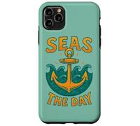Seas The Day - Juego de Palabras náutico, diseño de Verano Carcasa para iPhone 11 Pro MAX