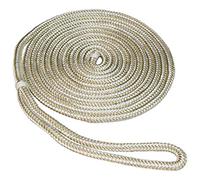 SeaSense 50013064 líneas de Muelle-y-Cuerda, Unisex Adulto, Dorado y Blanco, 0.5 in x 15 ft