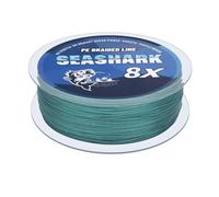Seashark Línea de pesca trenzada de color que nunca se desvanece, 8 hebras, línea de pesca de polietileno superfuerte, resistente a la abrasión, alambre de pesca sin estiramiento, varios colores, 6