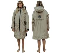 SEASHELL Bata cambiadora impermeable para adultos con forro polar, abrigo de gran tamaño impermeable y resistente al viento, natación, deportes acuáticos, arena, S