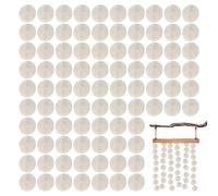 Seashell Beads - Round Capiz Shells | 2 Inch Flat Pieces With Holes, Natural Polished Discs, Jewelry Making Craft Supply, Necklace Earring Diy Material, Decorative Shell Set 100 Pcs