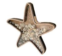 Seashell Display Case - Clear Acrylic Starfish Shaped Display Box | Sea Shell & Rock Storage Organizer For Home, Nursery, Table, Bookshelf, Office, Café and Coastal Decor