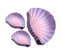 Seashell Hair Claw Clips, Strong Hold Jaw Clamp Set, 2.56x1.57x1.38 inches Stylish Fashion Hair Accessories, Compact Grip Clamps for Date Night, Beach, Hiking, and Everyday Use