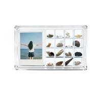 Seashell Holder Display Box - Magnetic Acrylic Organizer Case | Sea Shell Display Collection Box | Transparent Seashell Storage Bôx With 3-Inch Photo Frame, For Conch DIY Jewelry Dišplay , Home Office