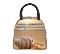 Seashell Landscape On The Beach - Bolsa de almuerzo aislada portátil a prueba de fugas, reutilizable, para trabajo, escuela, picnic, niños y niñas