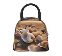 Seashell Landscape On The Beach - Bolsa de almuerzo aislada portátil a prueba de fugas, reutilizable, para trabajo, escuela, picnic, niños y niñas