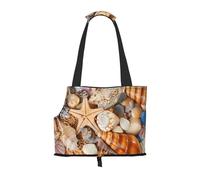 Seashell Landscape On The Beach - Bolsa de hombro para mascotas, ligera, transpirable, bolsa de viaje para mascotas, 26 x 34 cm, juego de viaje para mascotas