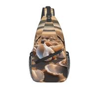 Seashell Landscape On The Beach Print - Bolso bandolera para uso diario, mochila de hombro, bolsa de pecho, para viajes al aire libre, casual