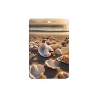 Seashell Landscape On The Beach Printing - Ambientador para coche, 10 unidades, hojas colgantes perfumadas con cuerda para el hogar