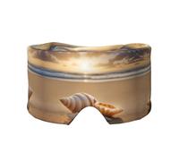 Seashell Landscape On The Beach - Protector ocular para dormir impreso, equipo reversible para dormir, envoltura de bloqueo de luz, para comodidad de viaje